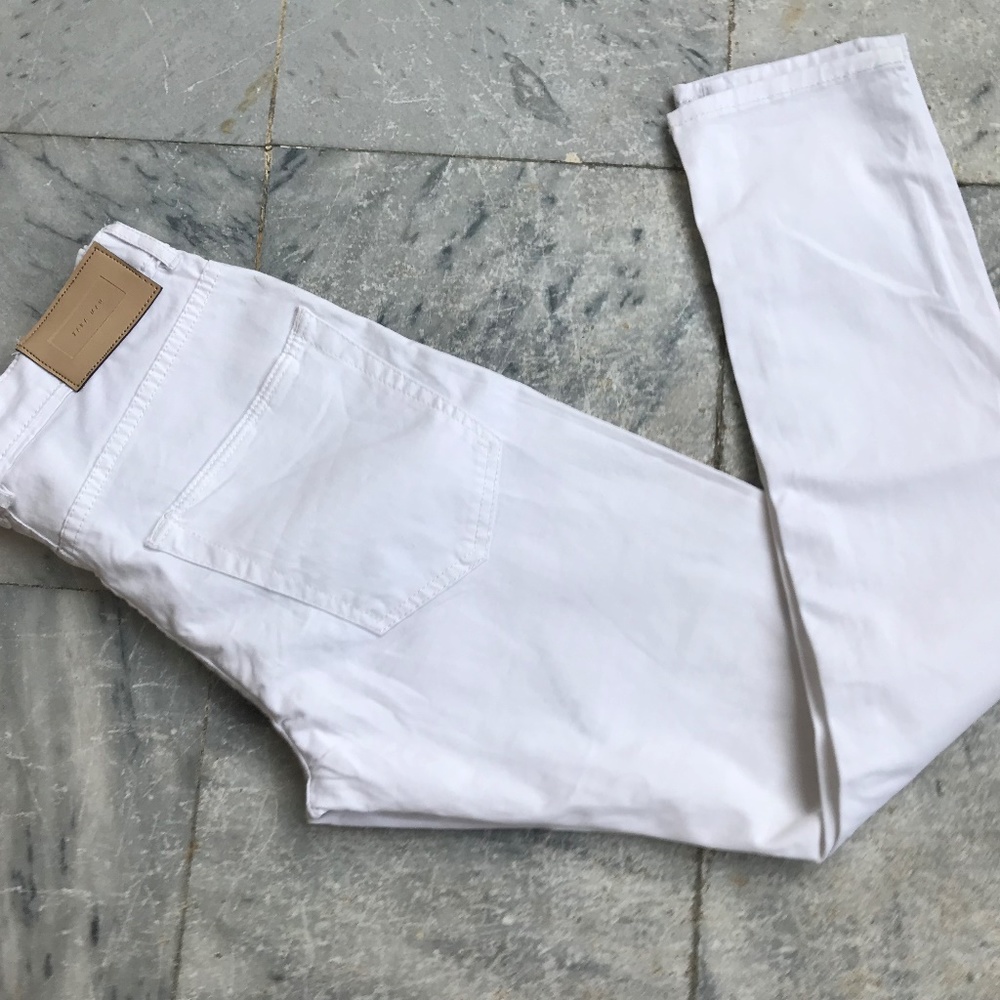 White Jeans Zara Denim Zara Man Pant Trouser Slim - Picture 8 of 8